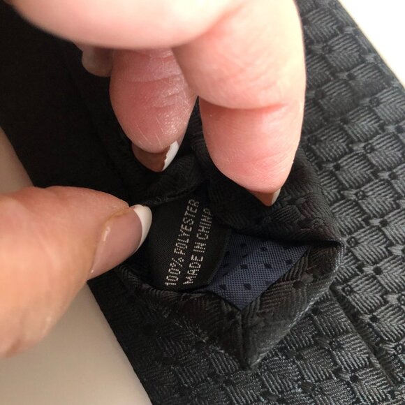 Neil Allyn Black Pre-tied Mens Necktie 19 inch Adjustable Office Work Formal - Picture 6 of 6